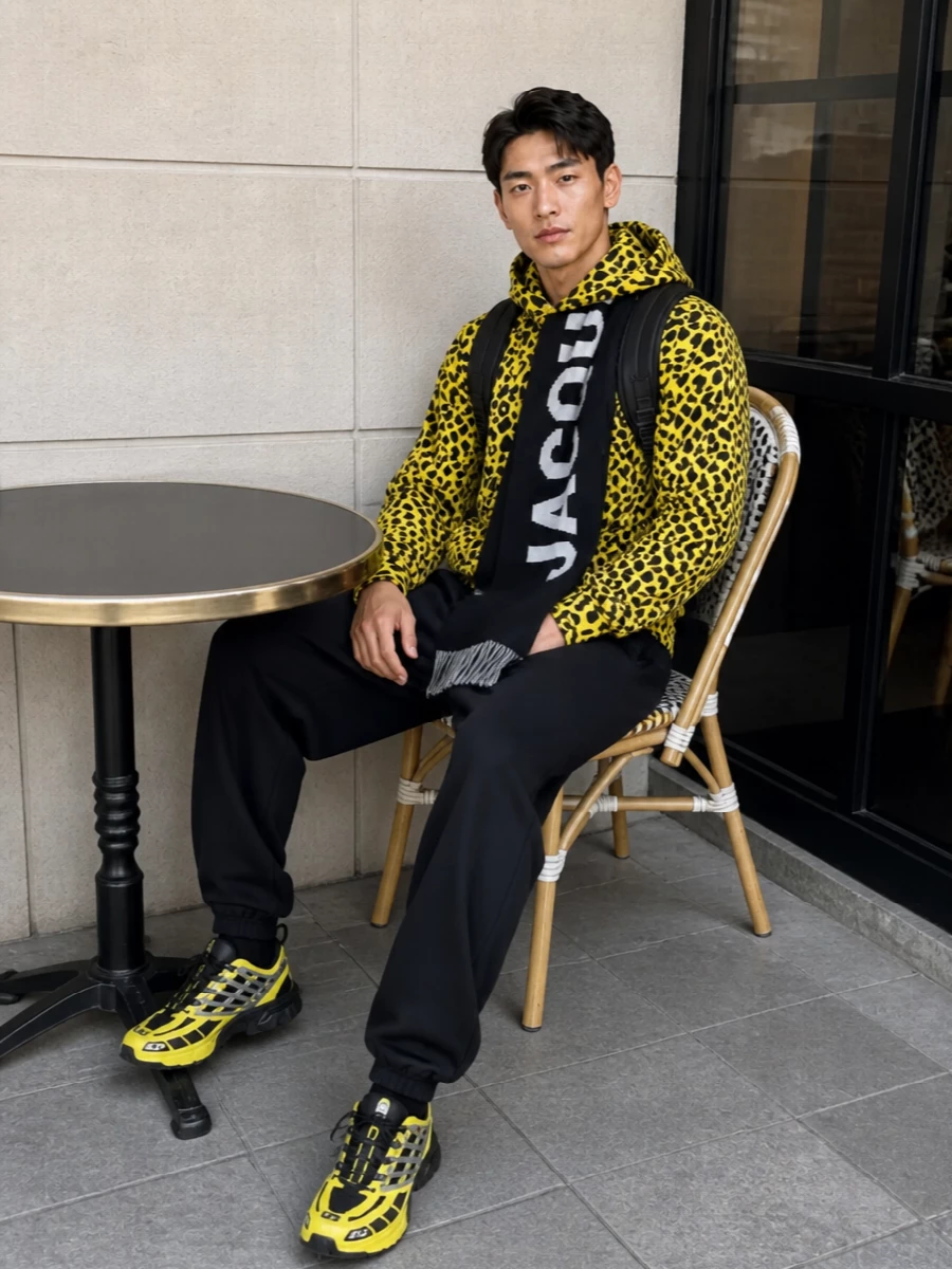Coperni hoodie y3 pants neon mm6 sneakers
