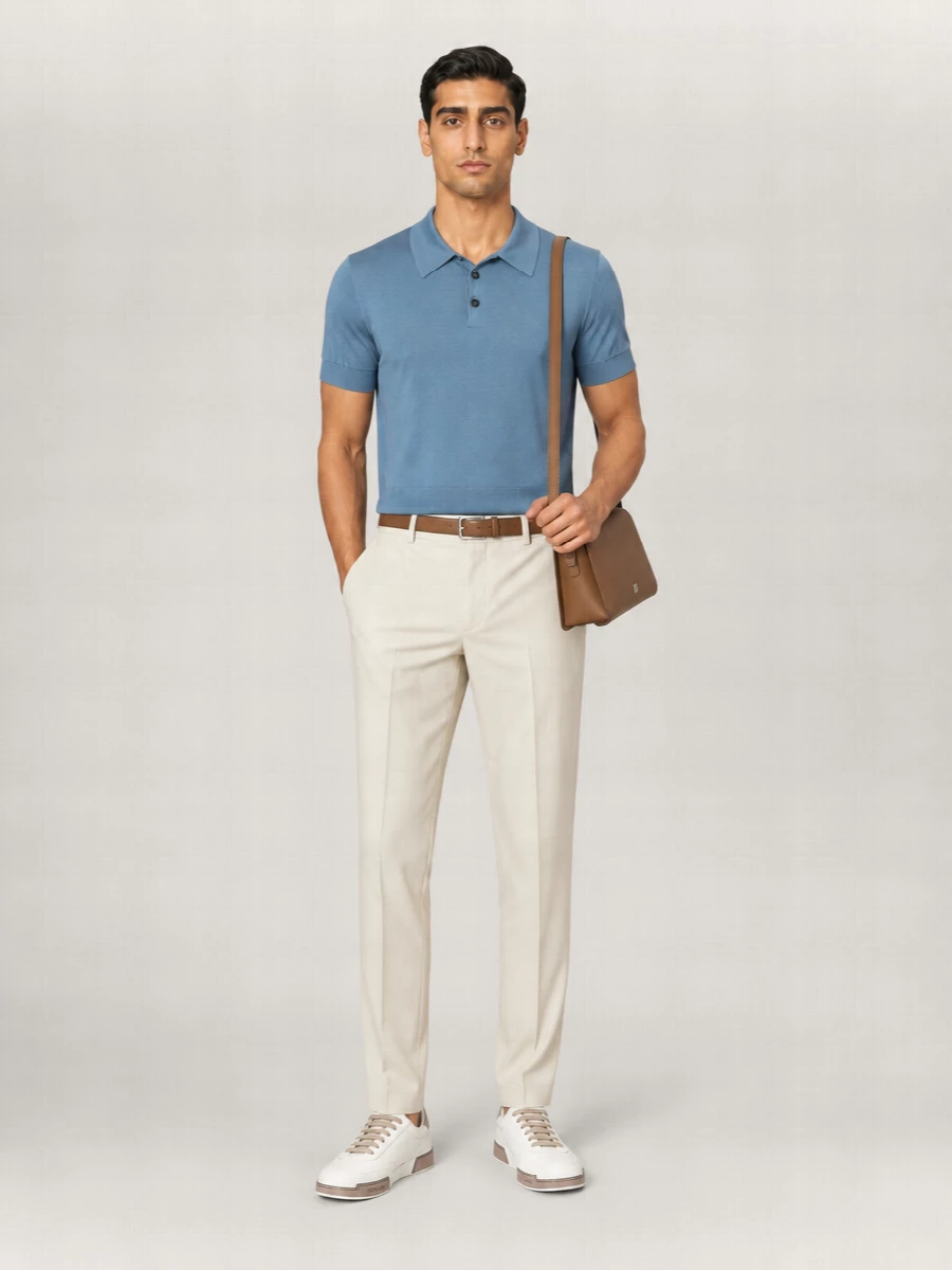 Dolce&Gabbana Silk Short-Sleeve Polo Shirt