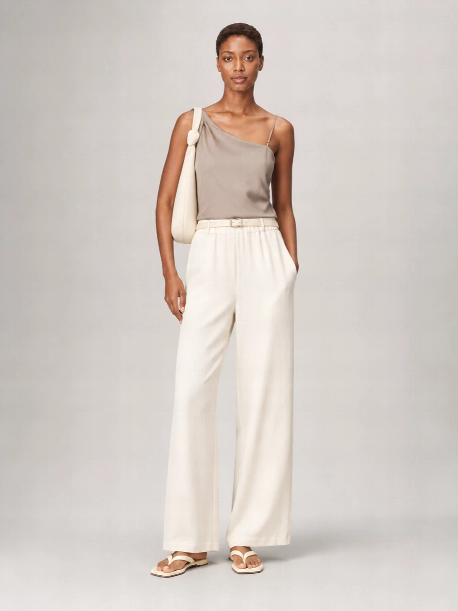 Alysi Silk Wide-Leg Trousers