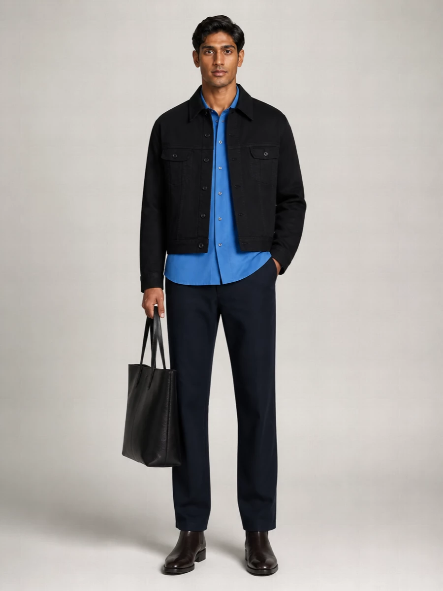 Studio Nicholson Cotton Cropped Single Breasted Coat