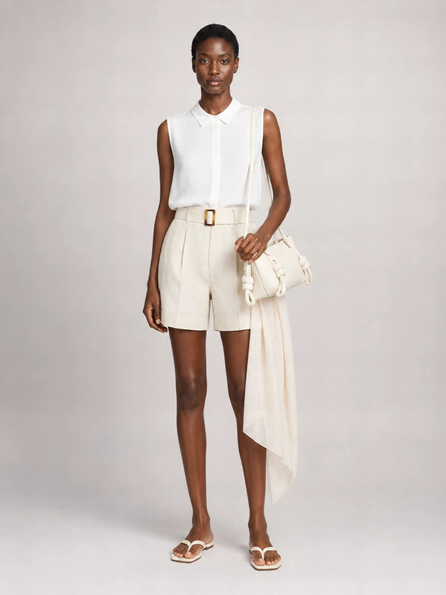 Woolrich Cotton Oversized Sleeveless Poplin Shirt