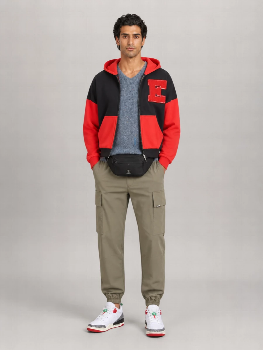 Erl Cotton Varsity Hooded Jacket