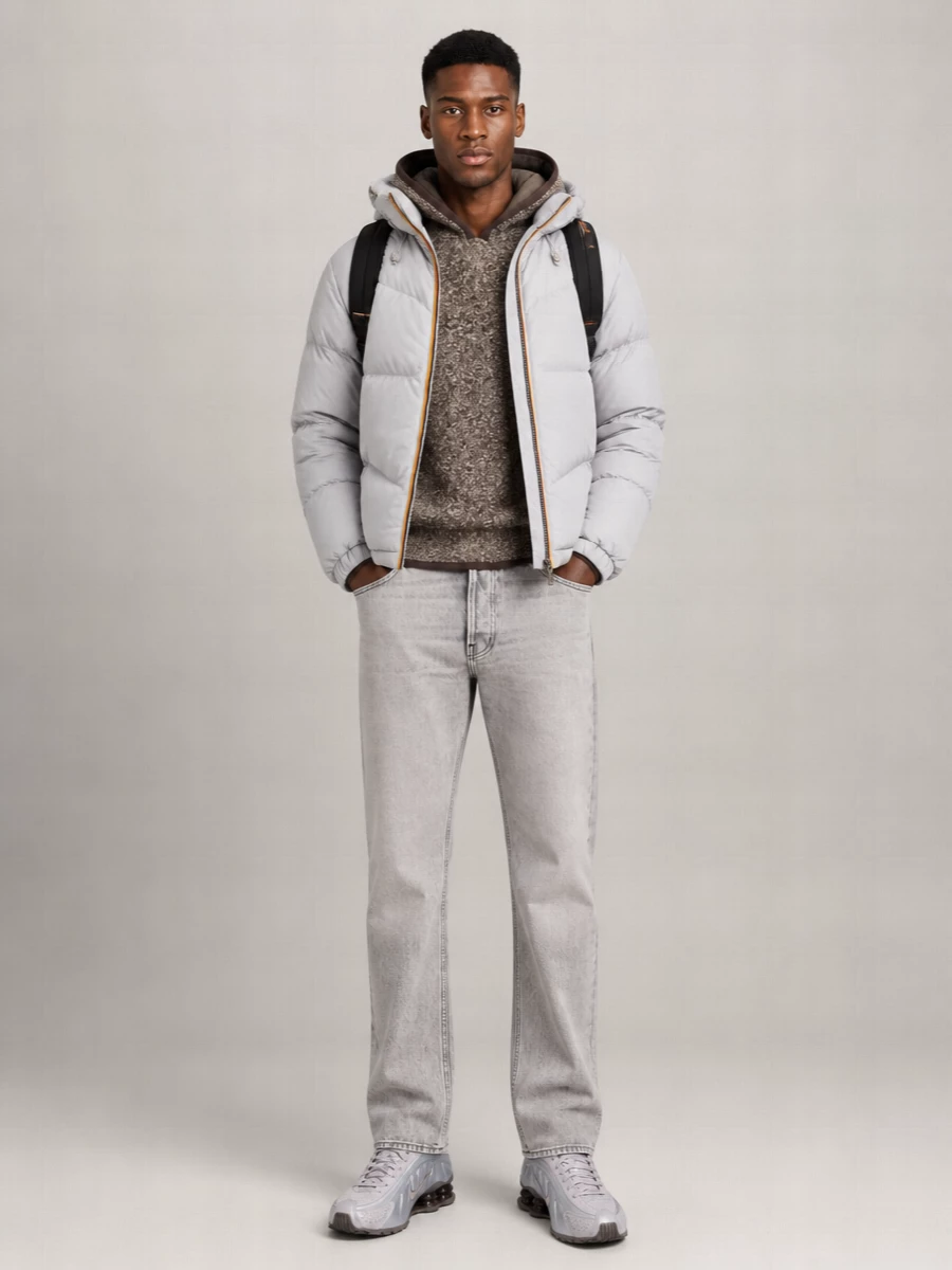K-Way Hooded Padded Jacket