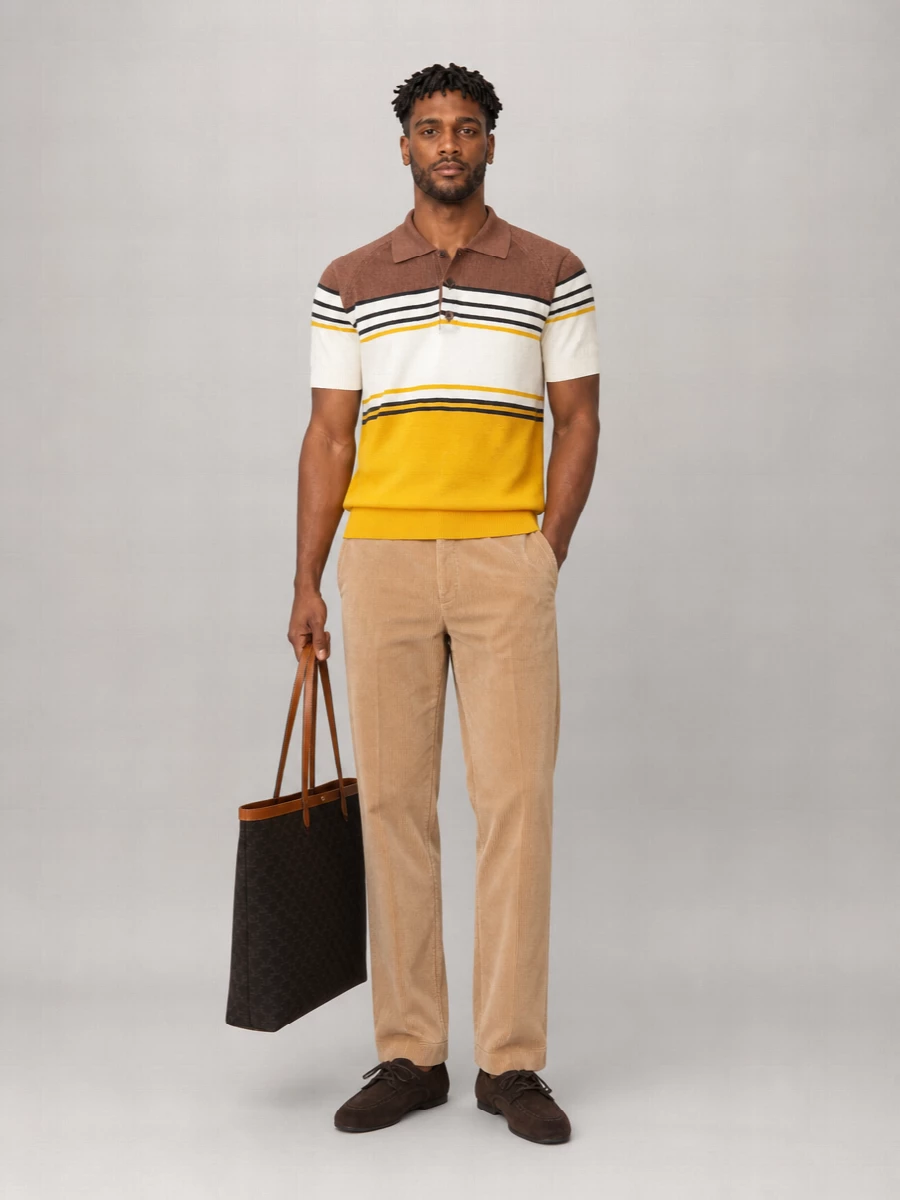Fendi Striped Polo Shirt