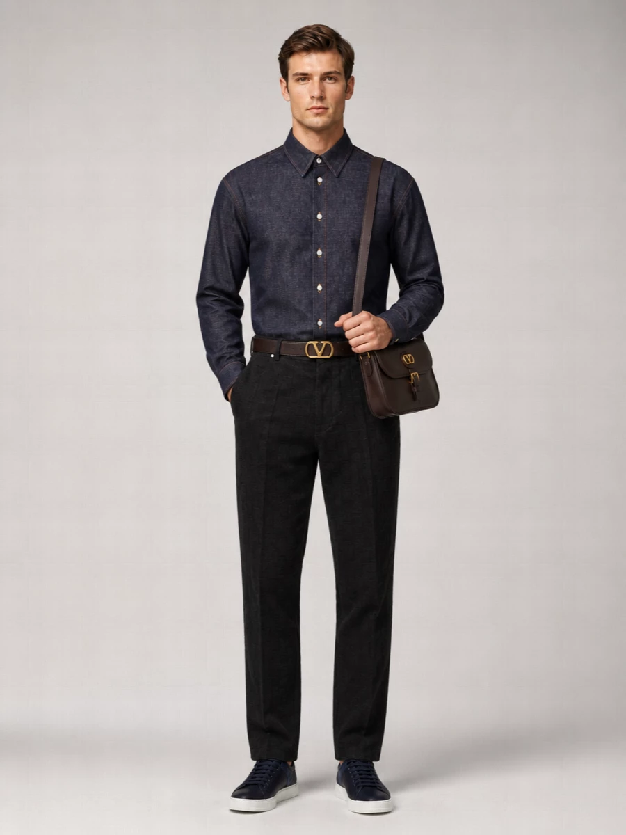 Ferragamo Adjustable Double Buckle Reversible Leather Belt
