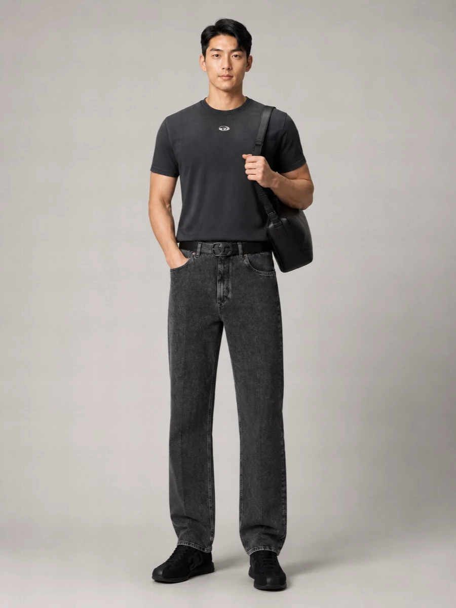 Diesel Cotton Crew-Neck Short-Sleeve T-Shirt