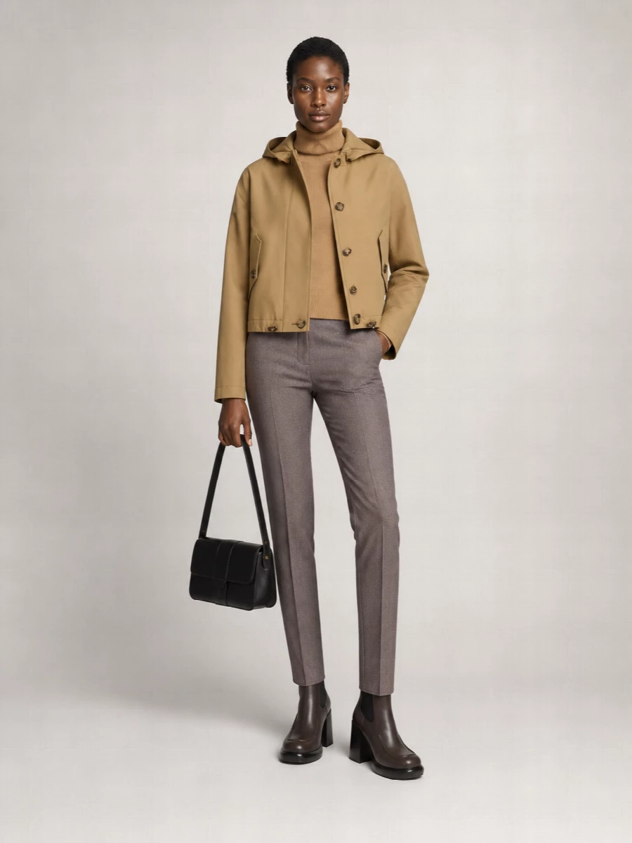 Burberry Cotton Short Single-Breasted Coat