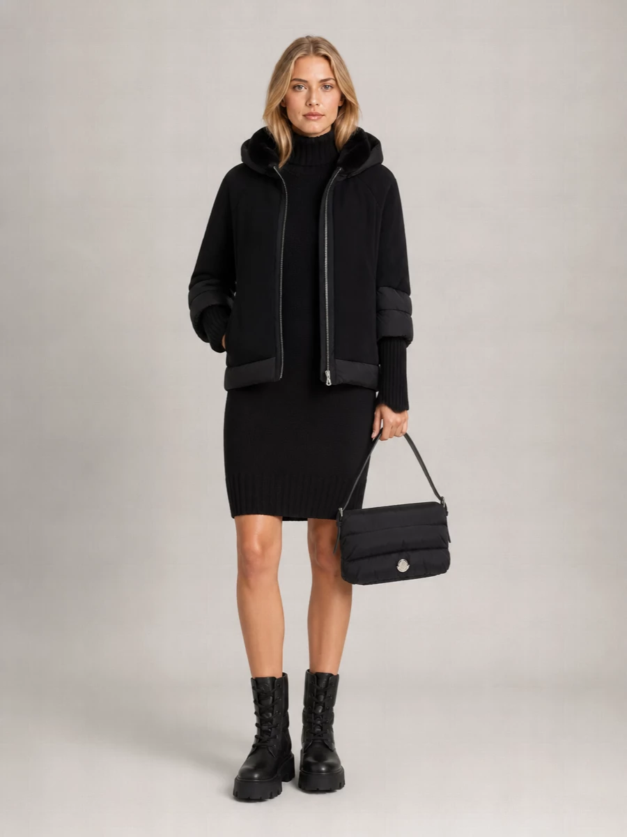 Moorer cashmere wool puffer jacket