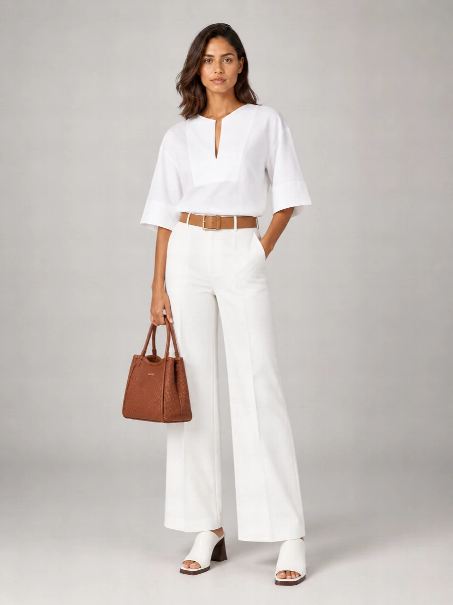 S Max Mara Cropped Wide-Leg Trousers