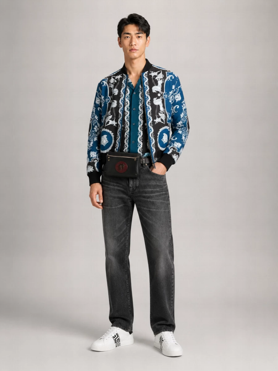 Versace Polyamide Bomber Jacket