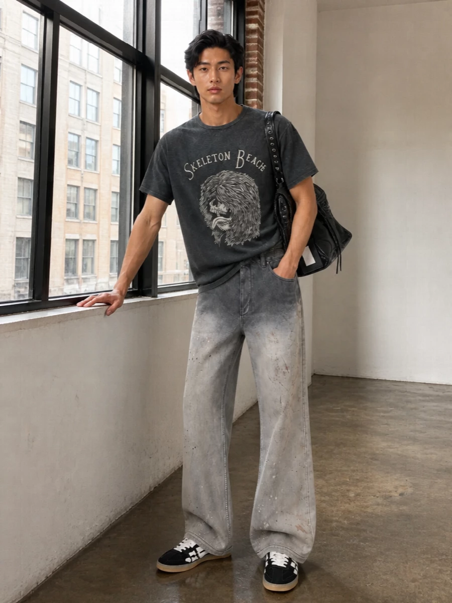 Gallery dept tee our legacy wide leg jeans outfit