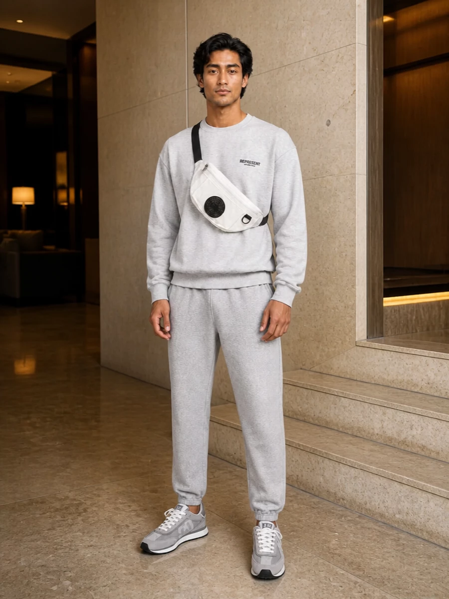 Canada goose grey track pants dolcegabbana sneakers