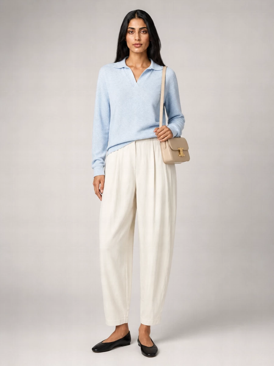 The Row Silk Blend Low-Rise Pleated Barrel-Leg Trousers