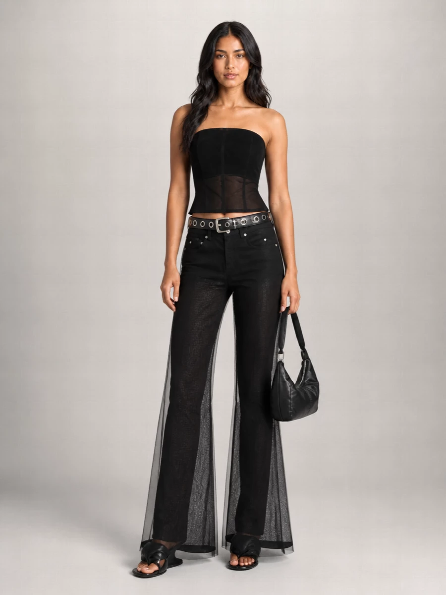 Rick Owens Nylon Flared Trousers