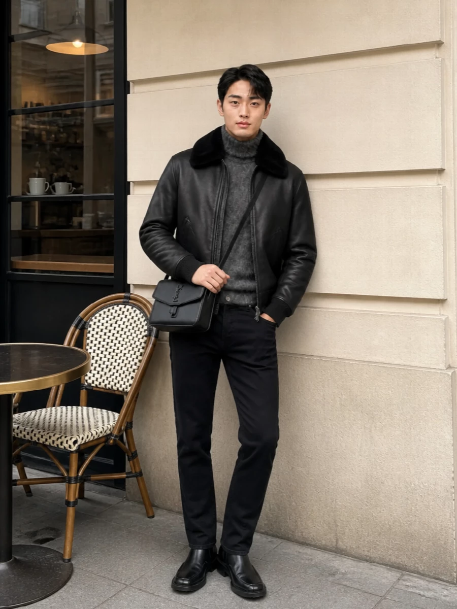 Yves salomon bomber saint laurent chelsea boots
