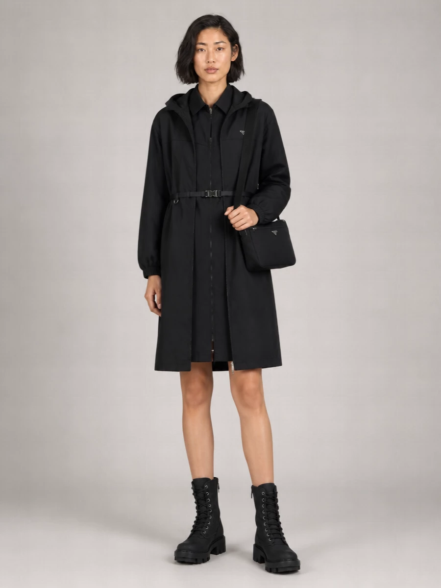 Prada Recycled Nylon Parka Coat