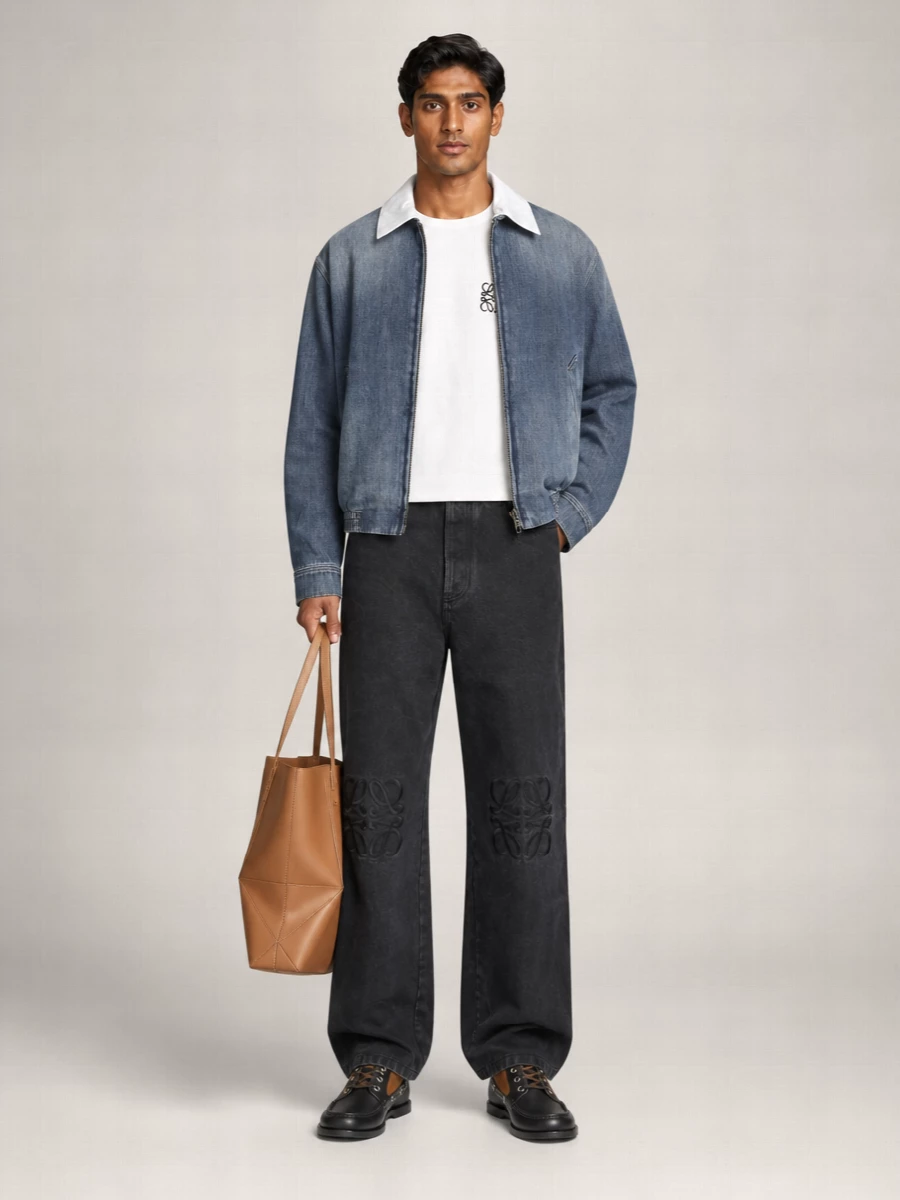 Loewe Denim Zip-Up Jacket