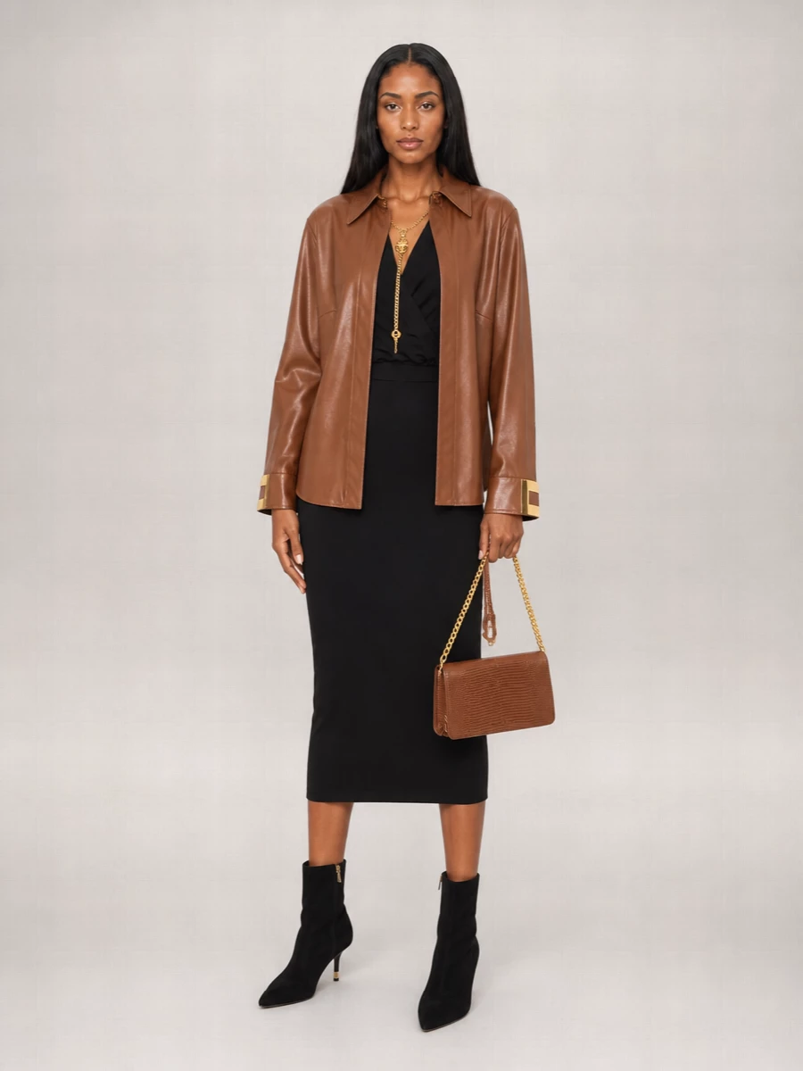 Elisabetta Franchi Lizard Effect Cross-Body Bag
