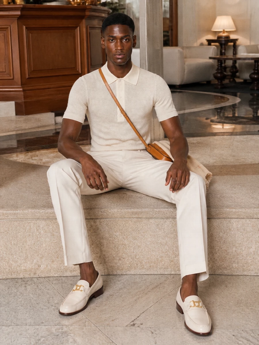 Tom ford cream polo etro trousers loafers