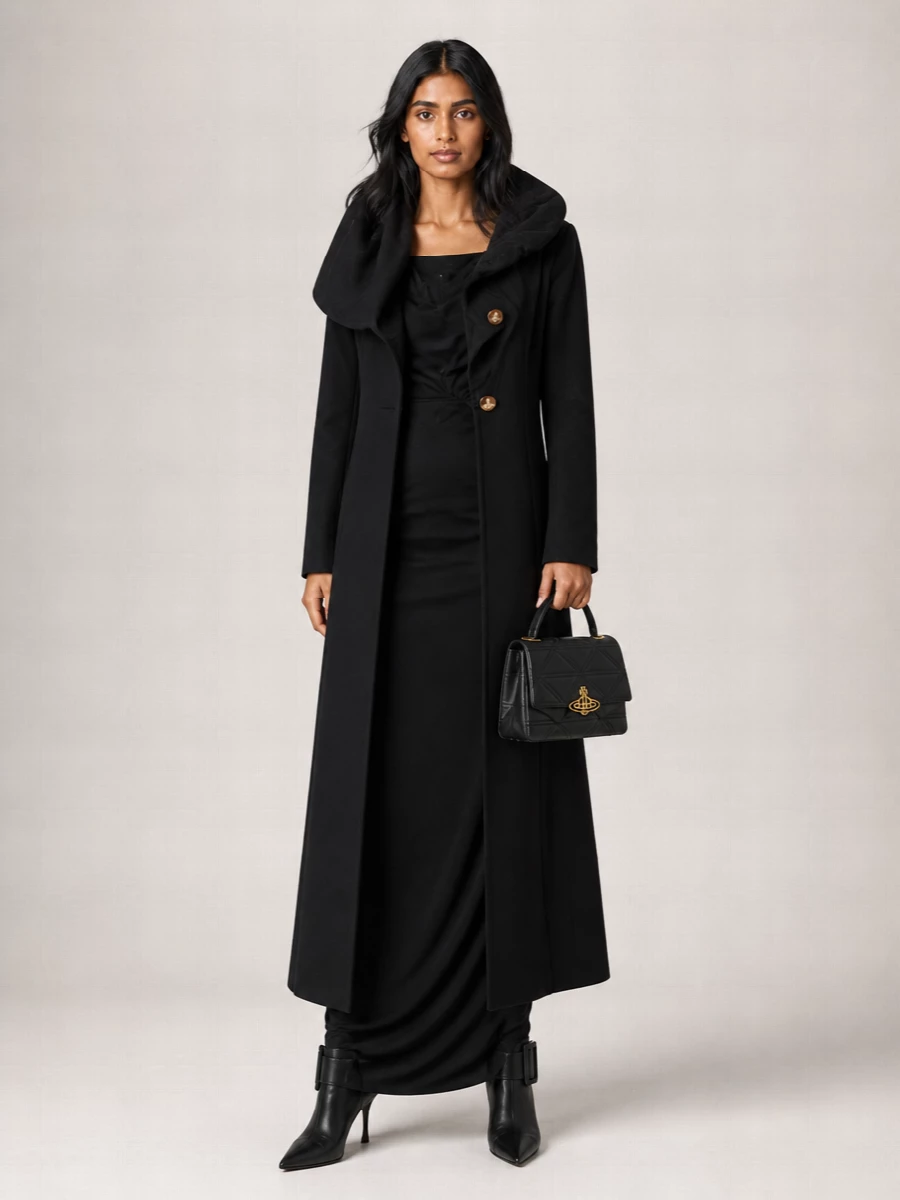 Vivienne Westwood cashmere-blend long asymmetric coat