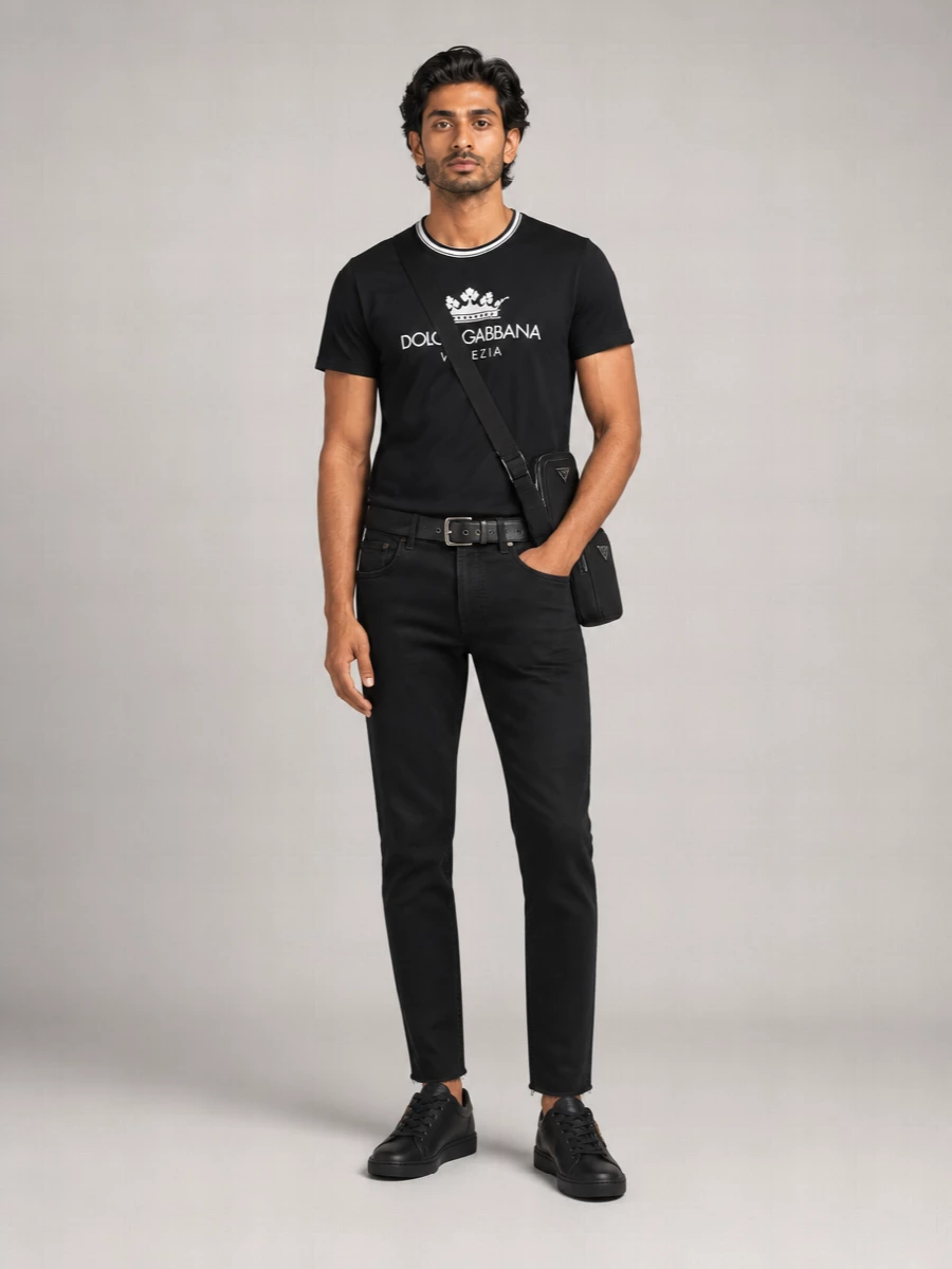 Dolce&Gabbana Leather Double Strap Belt