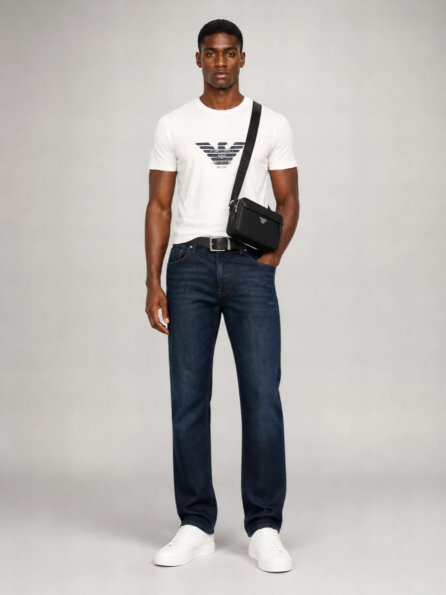 Emporio Armani Logo Print Jersey T-Shirt