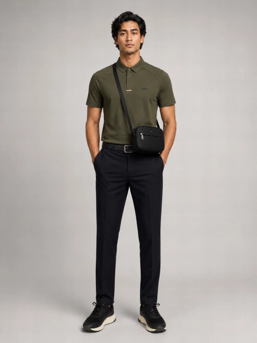 Boss stretch piqué polo shirt