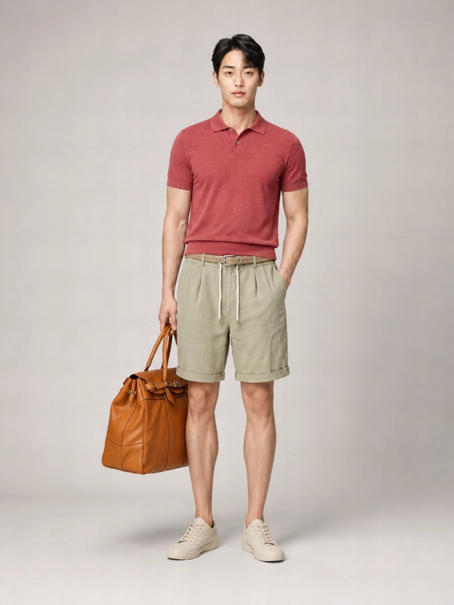 Brunello Cucinelli Linen Silk Polo Shirt