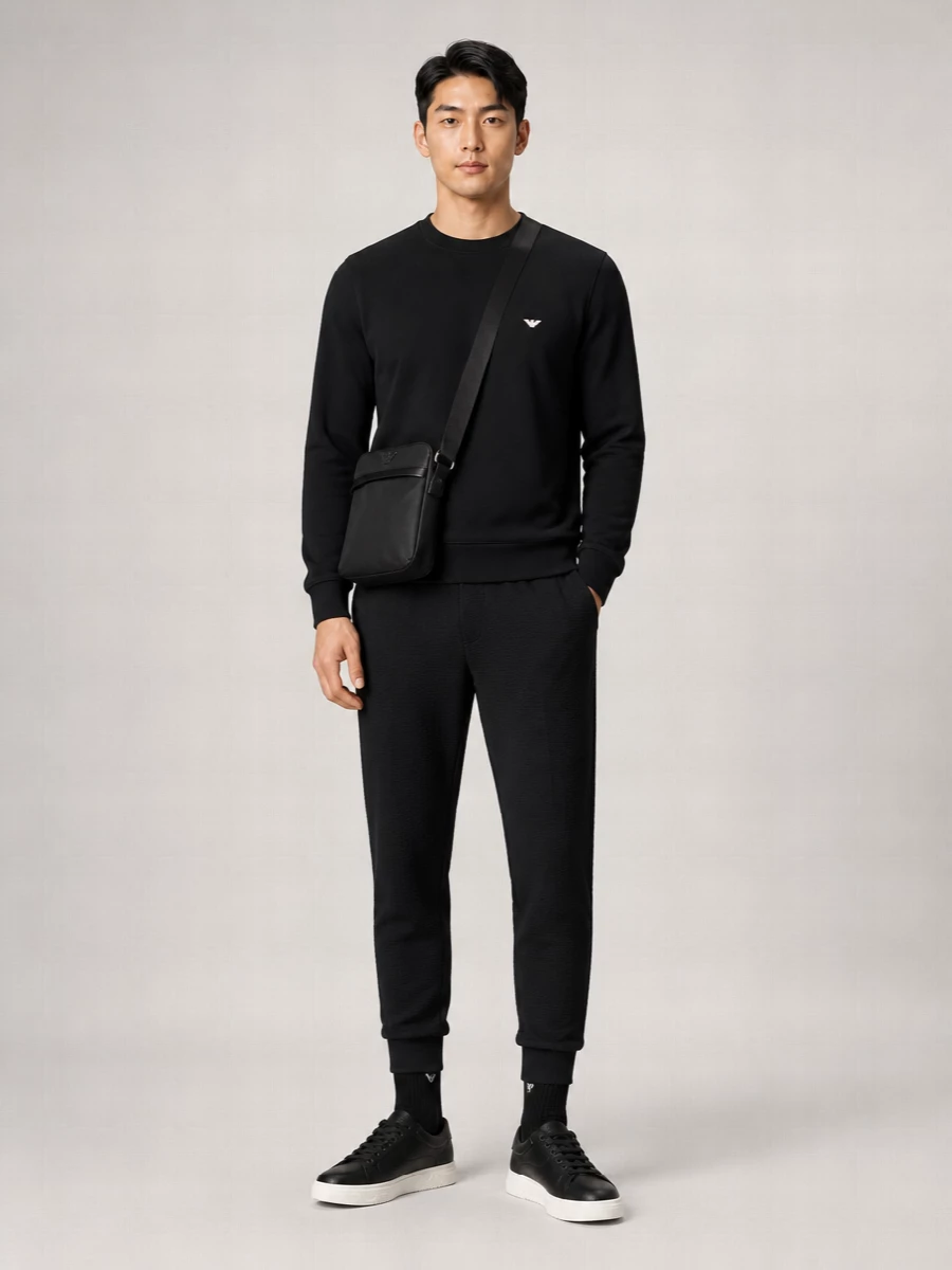 Emporio Armani Leather Low-Top Sneakers