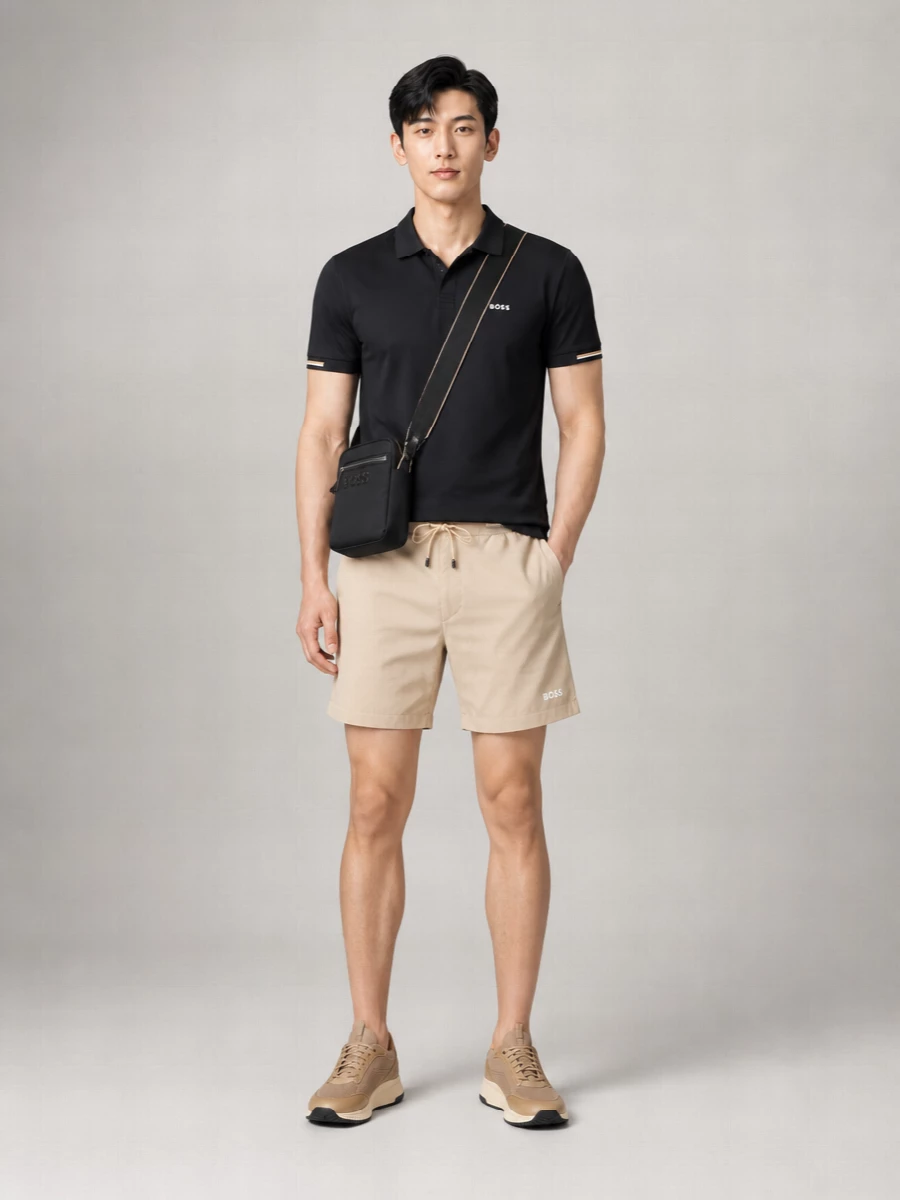 Boss Ribbed Collar Regular Fit Polo Shirt