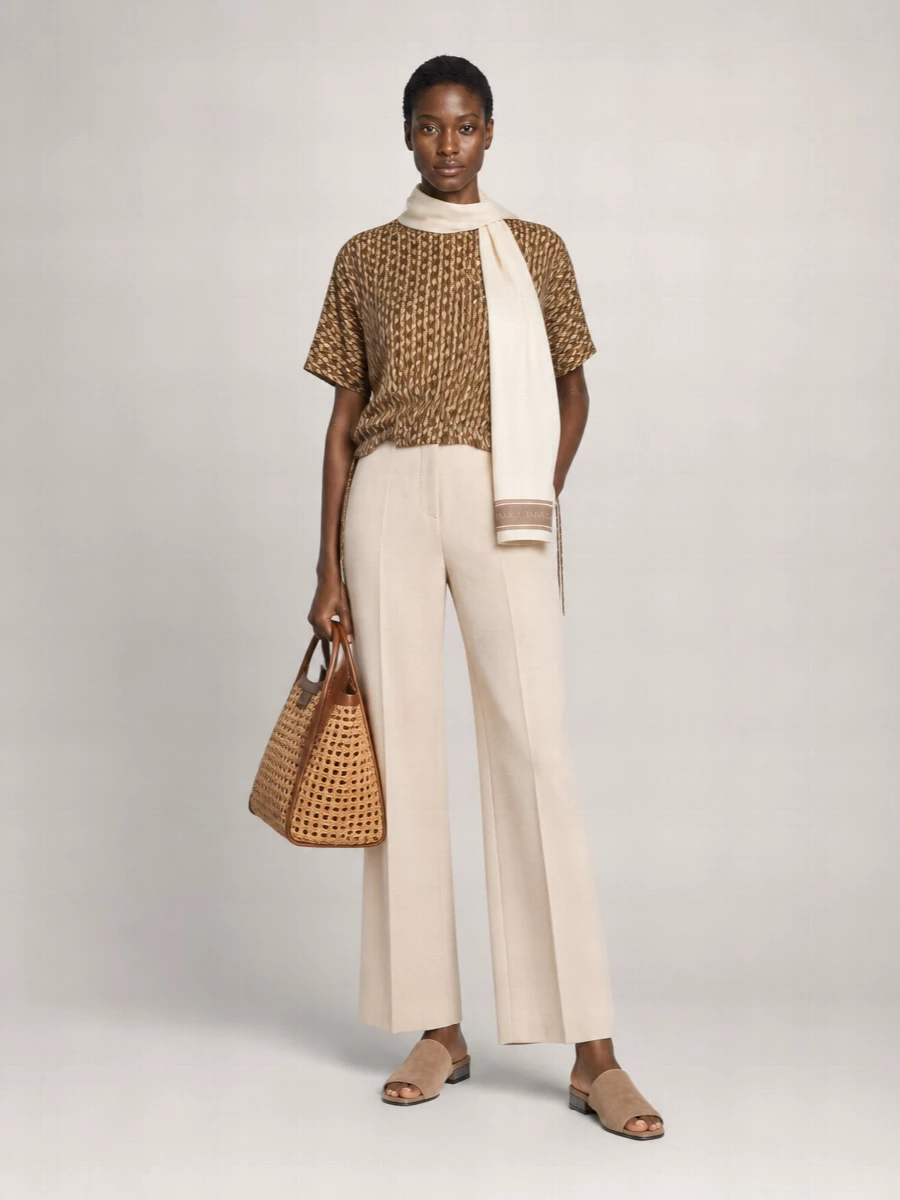 Max Mara Silk Printed Asymmetric Blouse