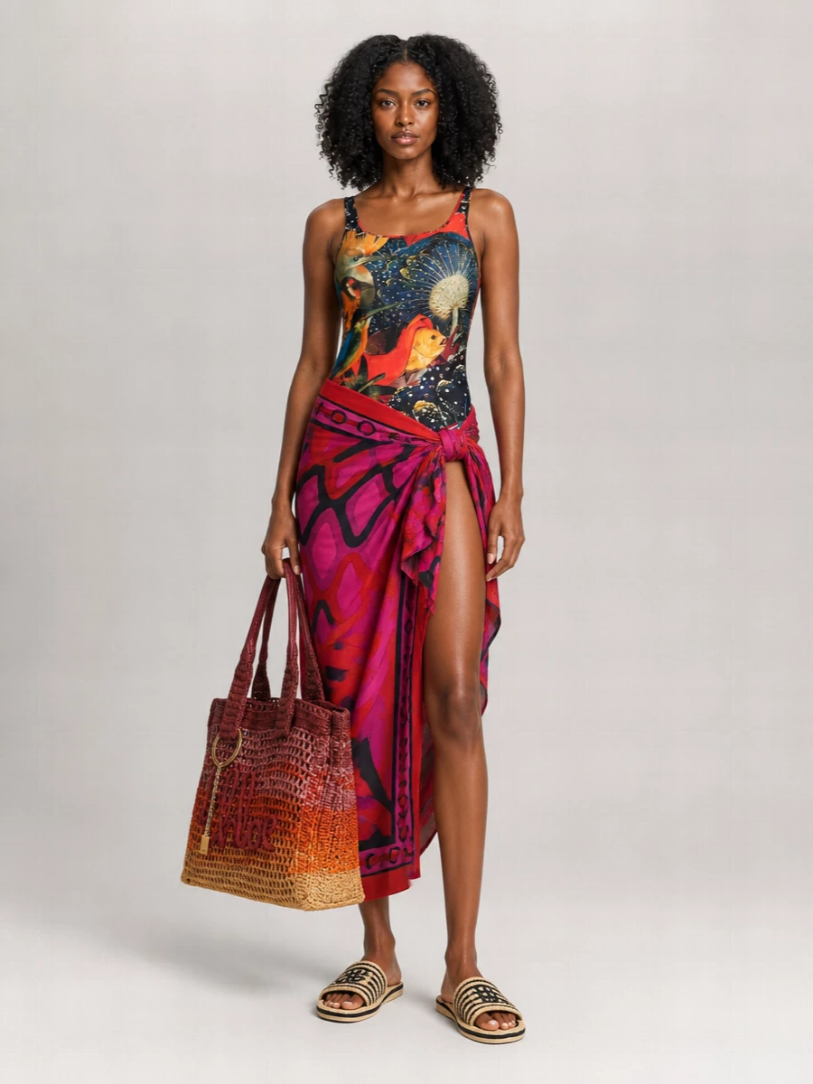 Chloé Woody Raffia Beach Bag