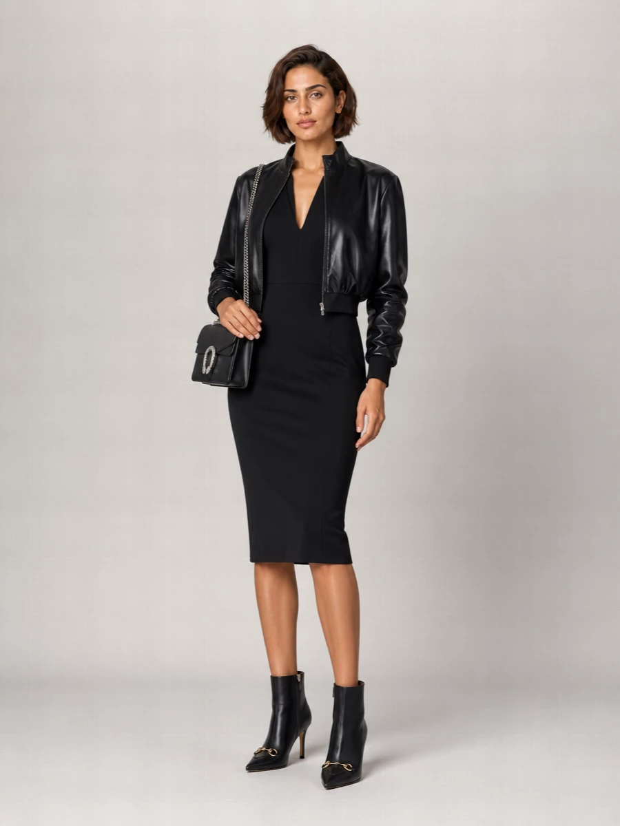 Gucci Leather Bomber Jacket
