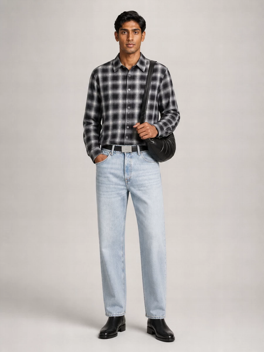 Our Legacy Checked Long-Sleeve Shirt