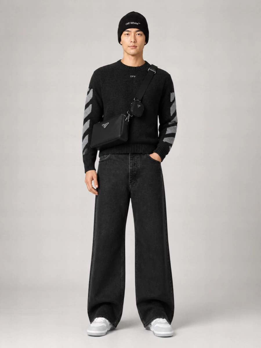 Off-White Wool Blend Sweater