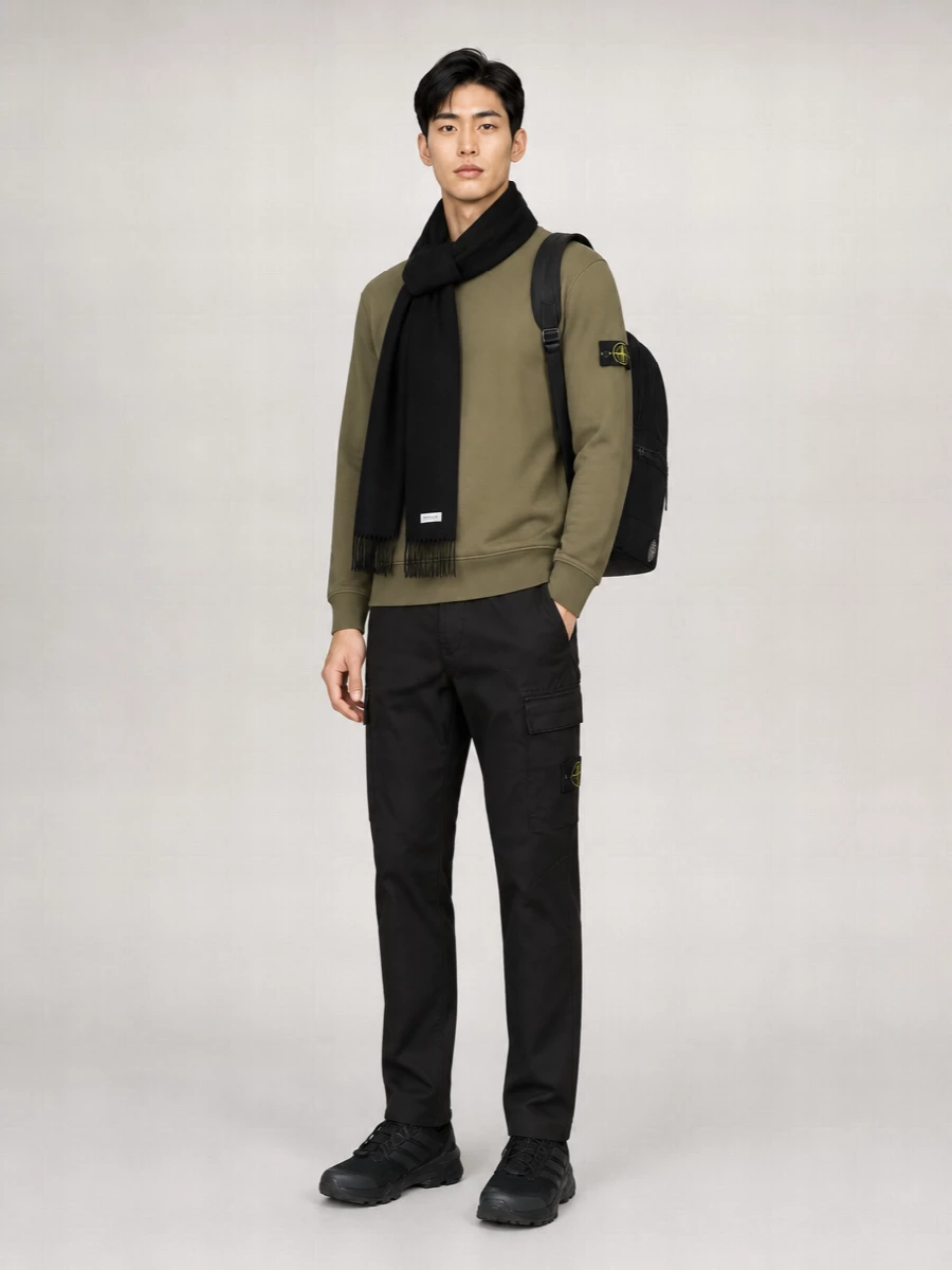 Stone Island Cotton Cargo Trousers