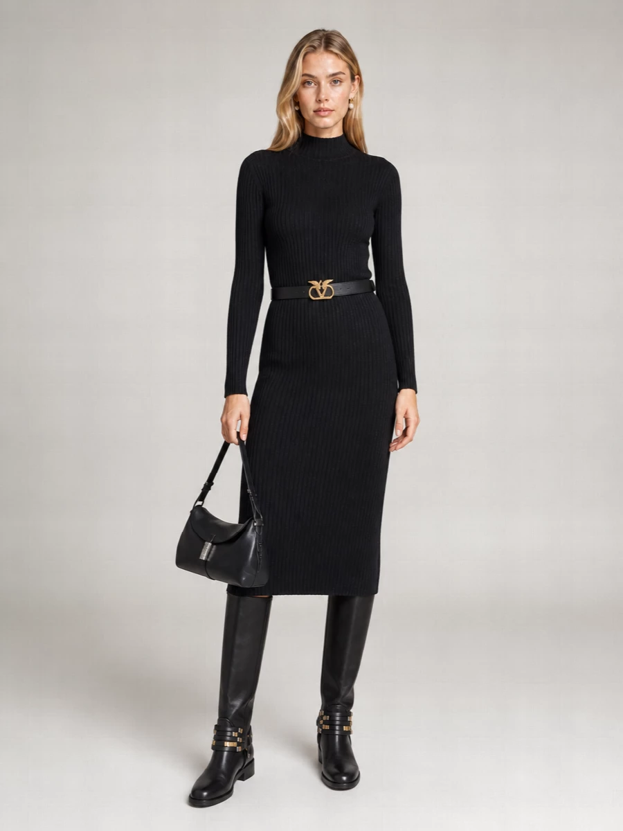 Pinko Leather Love Berry Belt