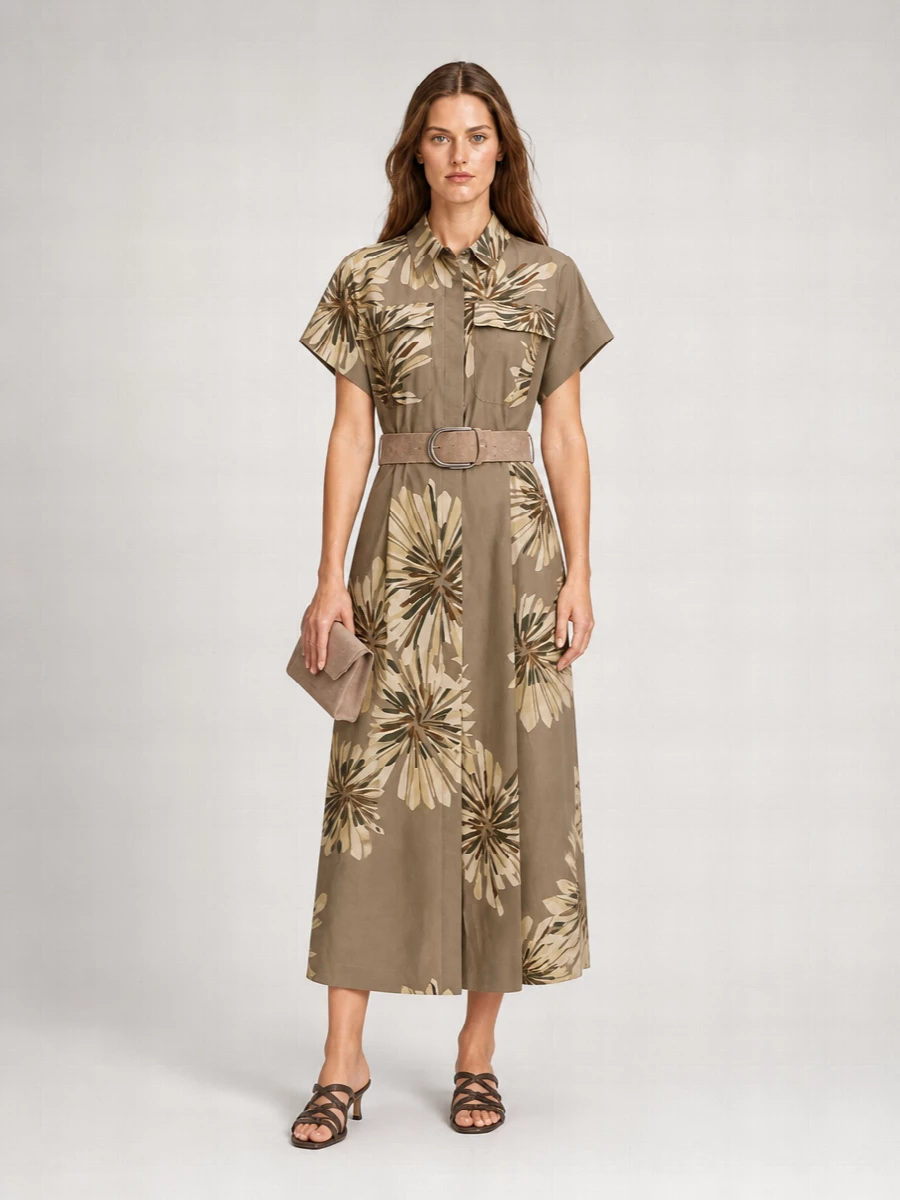 Brunello Cucinelli Cotton Midi Shirt Dress
