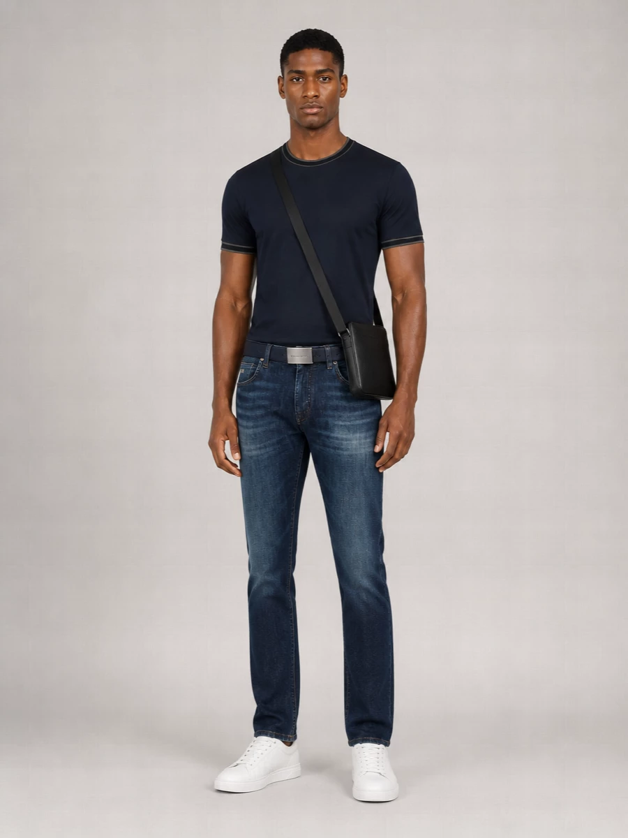 Emporio Armani Denim Straight-Leg Trousers