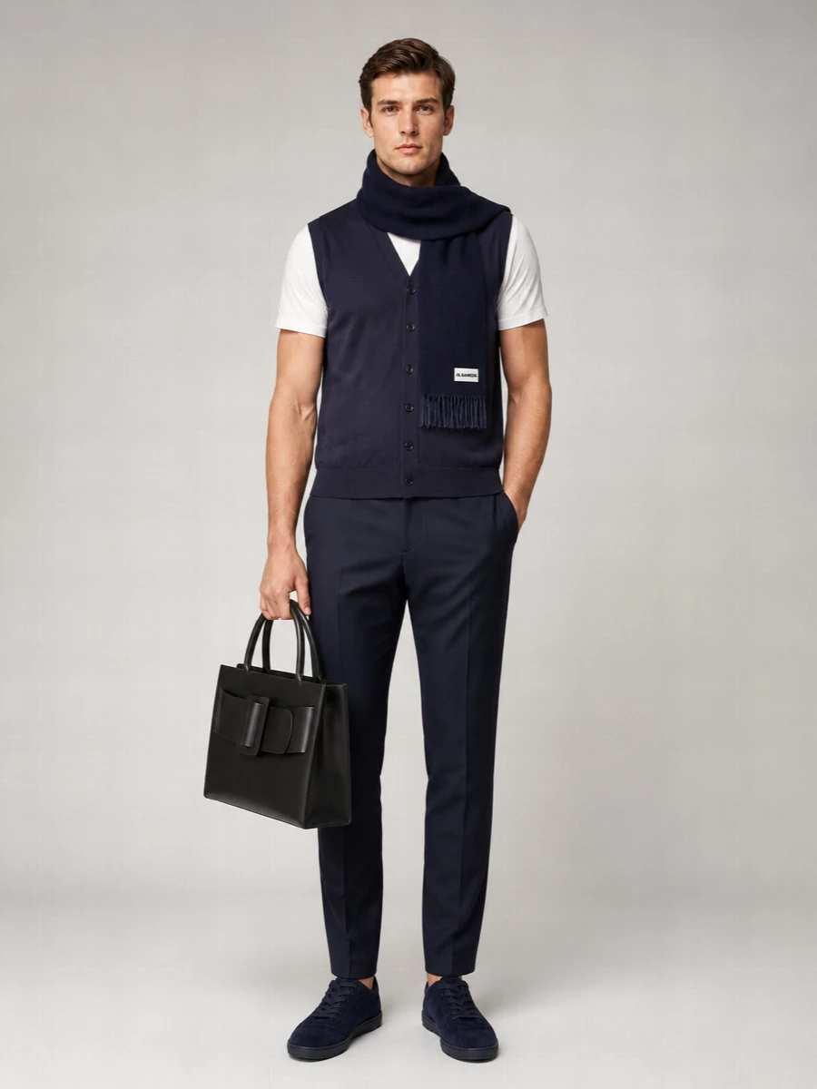 John Smedley Merino Wool V-Neck Vest