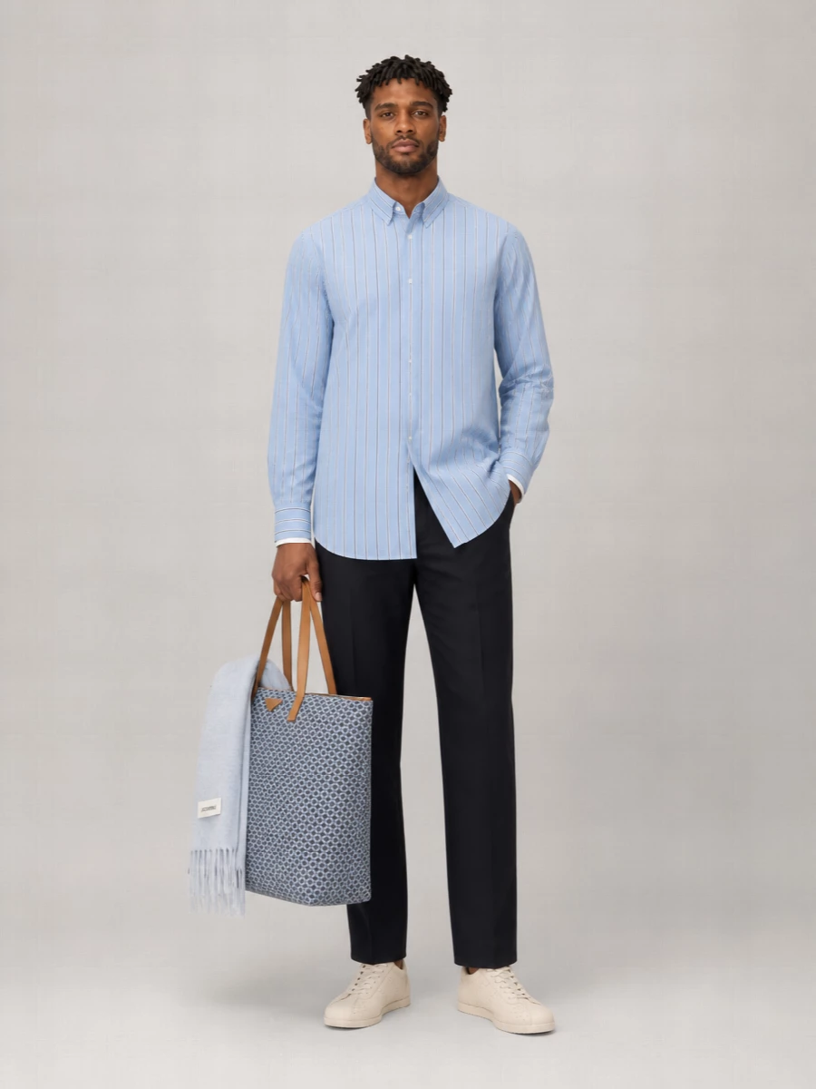 Ami Paris Cotton Embroidered Poplin Oversized Shirt