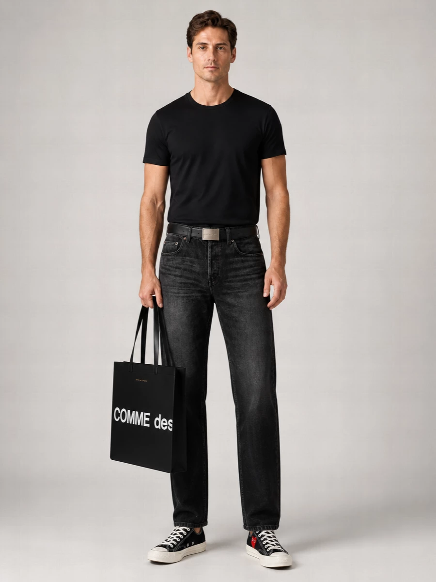 Comme Des Garçons Cotton Regular-Fit Logo-Print T-Shirt