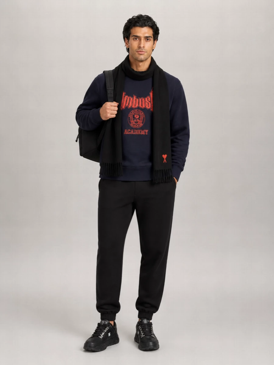 Ambush Cotton-Blend Logo-Print Crew-Neck Sweatshirt