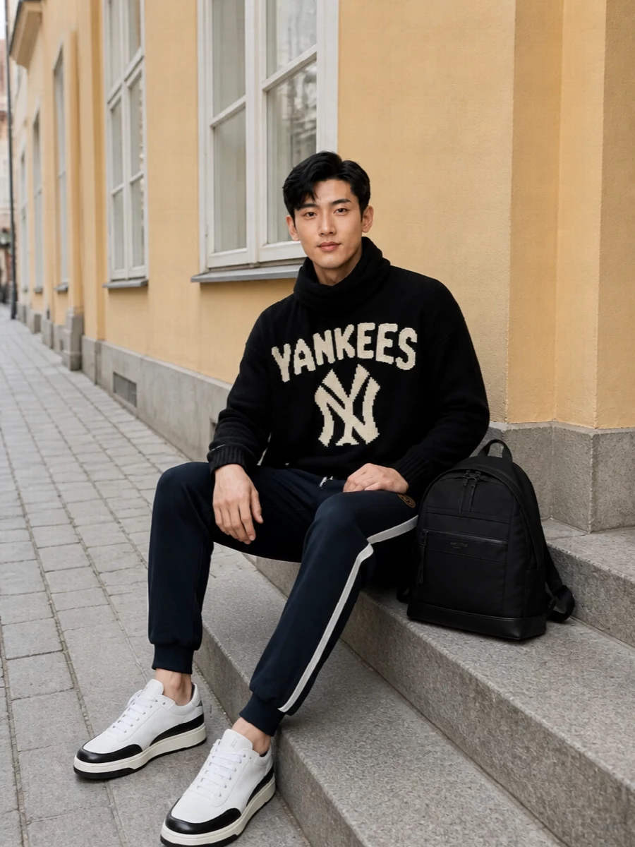 Polo ralph lauren yankees sweater navy track pants