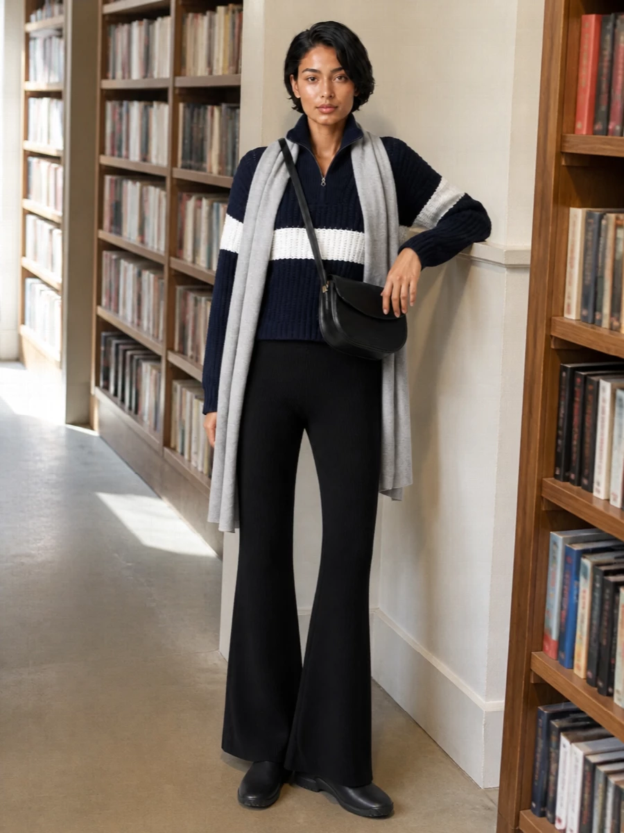 Lisa yang half zip knit flares jil sander bag