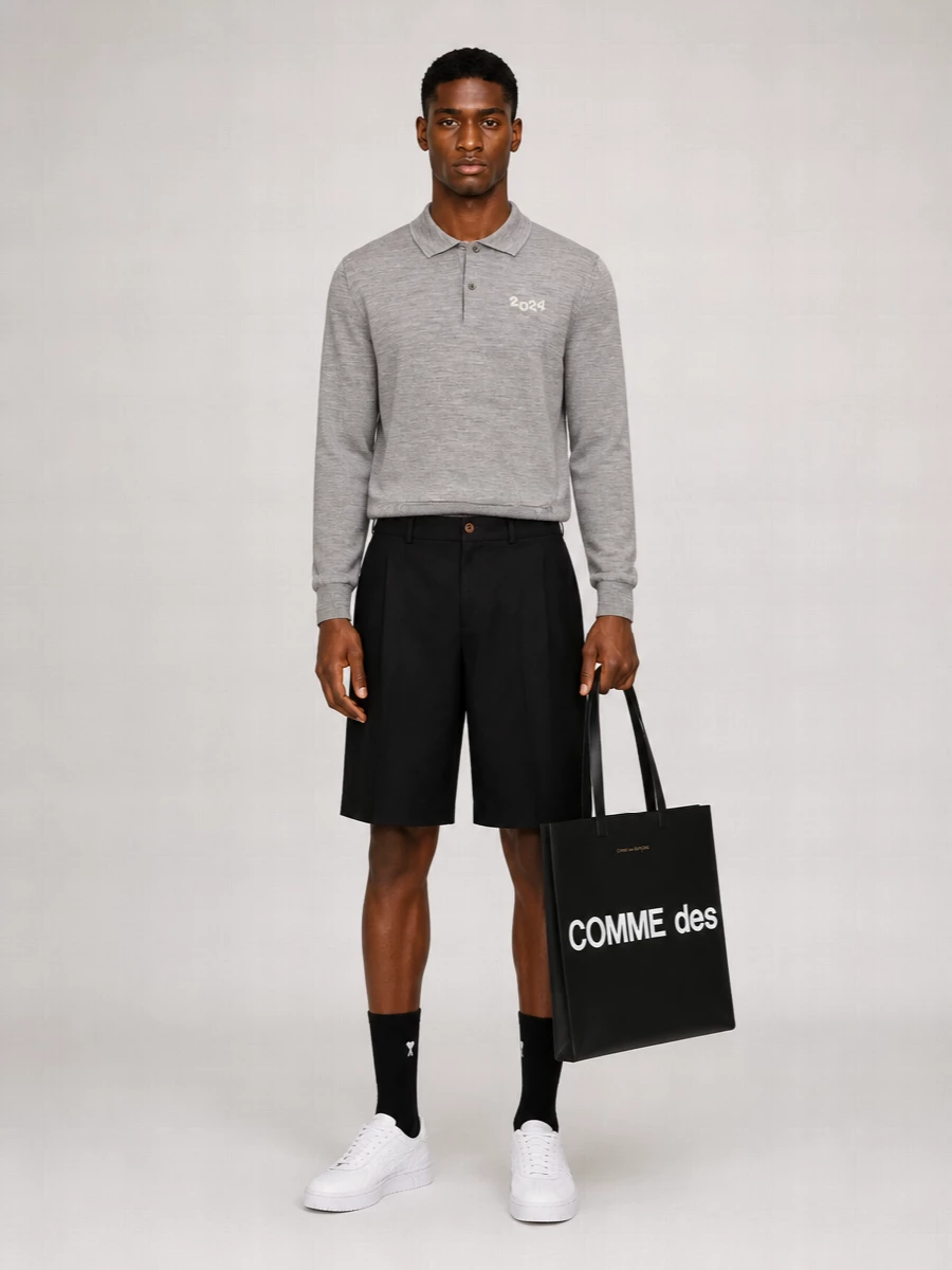 Comme Des Garçons Wool Mélange Polo Shirt