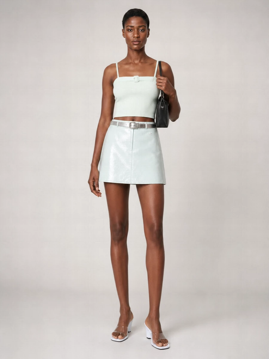 Courrèges Ribbed Knit Top