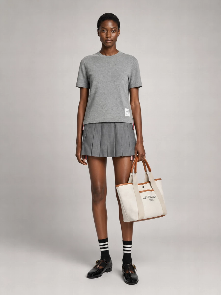 Thom Browne Cotton Piqué Relaxed-Fit Short-Sleeve T-Shirt