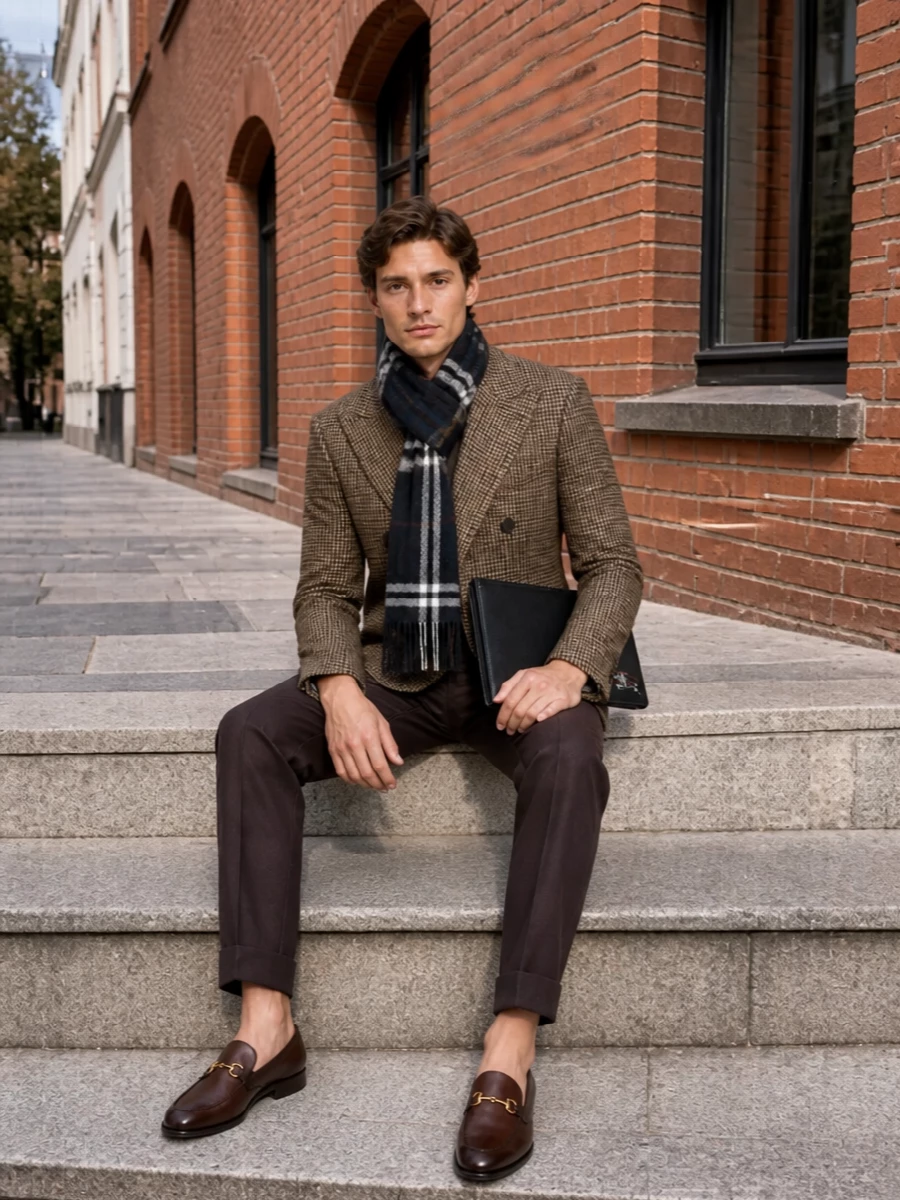 Polo ralph lauren blazer burberry trousers outfit