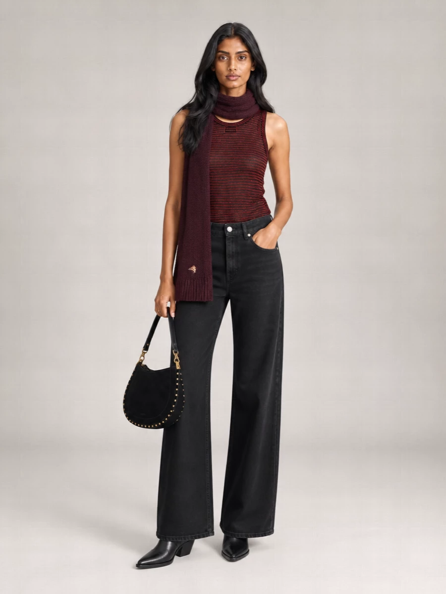Isabel Marant Cevara Striped Sleeveless Knitted Top